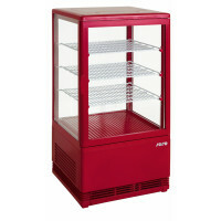 SARO Mini-Umluftkühlvitrine Modell SC 70 rot