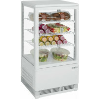 SARO Mini-Umluftkühlvitrine Modell SC 70 weiß