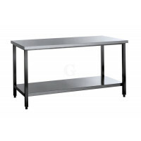Edelstahl Arbeitstisch mit Grundboden Serie Standard-20