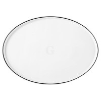 Seltmann Weiden Good Mood Black Line Teller flach oval 36 cm M5398-36x26
