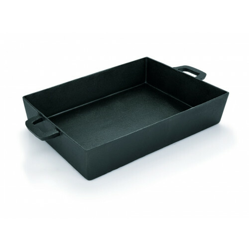 WAS Bräter mit 2 angegossenen Seitengriffen 49,5 x 28 x 7,5 cm Gusseisen