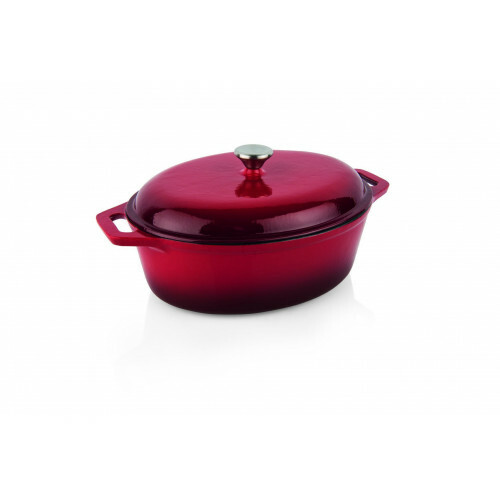 WAS Bräter 33,5 x 26,5 x 11,5 cm rot Gusseisen emailliert