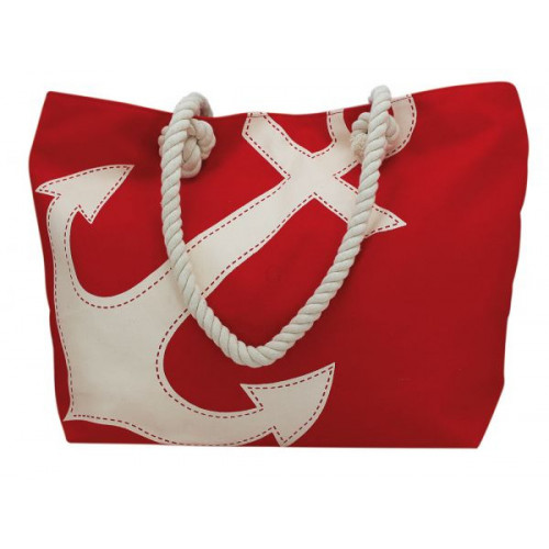 SeaClub Shopping-Tasche rot mit Ankerdruck Hauptbild