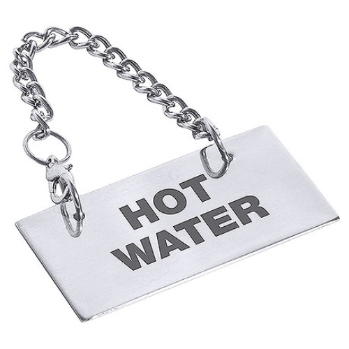 Contacto Schild für Kannen, Hot Water