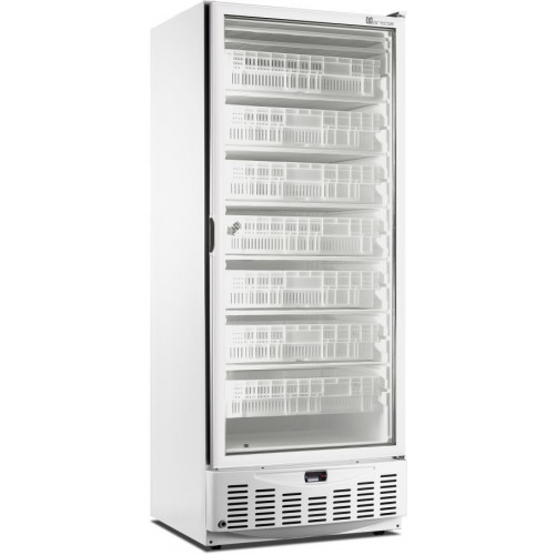 SARO Tiefkühlschrank mit Glastür - weiß, Modell MM5 N