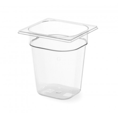 Hendi Gastronorm Behälter, GN 1/6, 3,4L, Polykarbonat transparent, 176x162x(H)200mm
