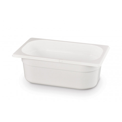 Hendi Gastronorm Behälter 1/4, GN 1/4, 1,8L, Weiß, 265x162x(H)65mm