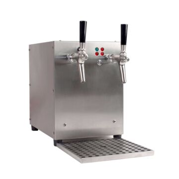 Getränkedurchlauferhitzer 2-leitig 9 kW mit Luftkompressor für Flojet, Edelstahl