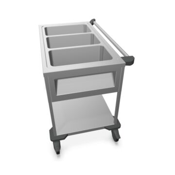 B.PRO Speisenausgabewagen SAW-L 3 Beheizt Offen für Anfahrwand