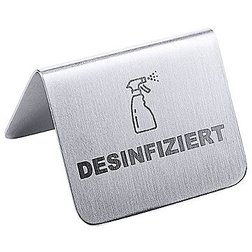 Contacto Aufsteller DESINFIZIERT