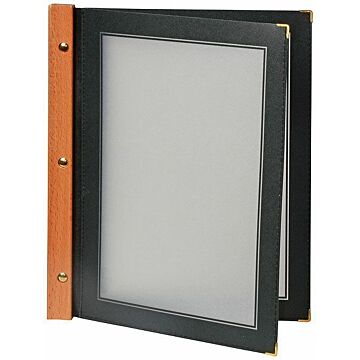 Contacto Speisekartenmappe, Holz, schwarz