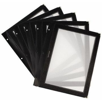 Contacto Einlegfolien, 5 Stk., schwarz