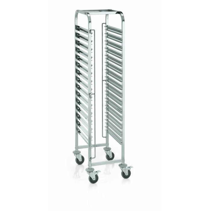 WAS GN Regalwagen 1/1 für 30 Behälter/60 Tabletts Chromnickelstahl