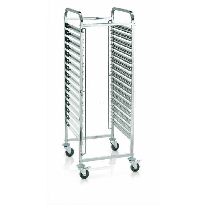 WAS GN Regalwagen 2/1 für 15 Behälter/30 Tabletts Chromnickelstahl