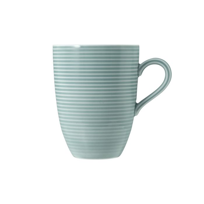 Seltmann Weiden BEAT Color Glaze Becher mit Henkel 0,35 l mit Relief , arktisblau