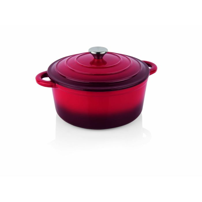 WAS Topf Ø 22 cm rot Gusseisen emailliert