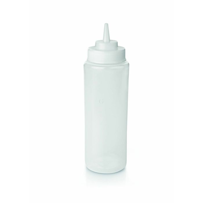 WAS 6 x Quetschflasche Ø 8 cm 0,95 Liter transparent Polyethylen