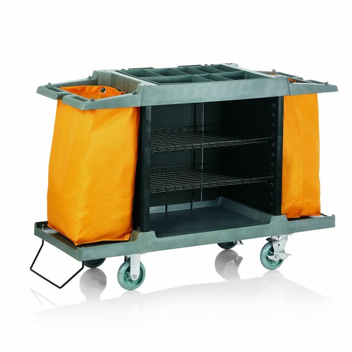 WAS Zimmerservicewagen 2 Wäschesäcke gelb 150 x 54 x 100 cm Kunststoff