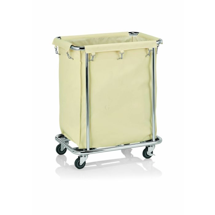 WAS Wäschewagen weiß 65 x 45 x 84 cm Nylon verchromt