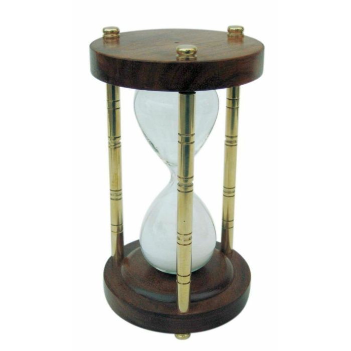 Sea Club Sanduhr Höhe 15 cm Messing/Holz