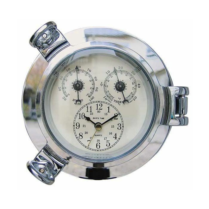 Sea Club Uhr, Thermo- & Hygrometer im Bullauge