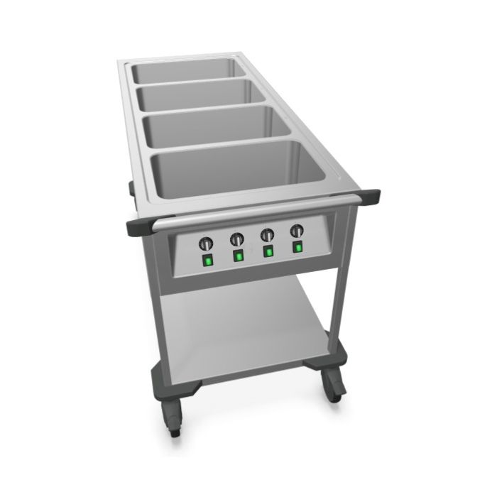 B.PRO Speisenausgabewagen SAW 4 Beheizt Offen