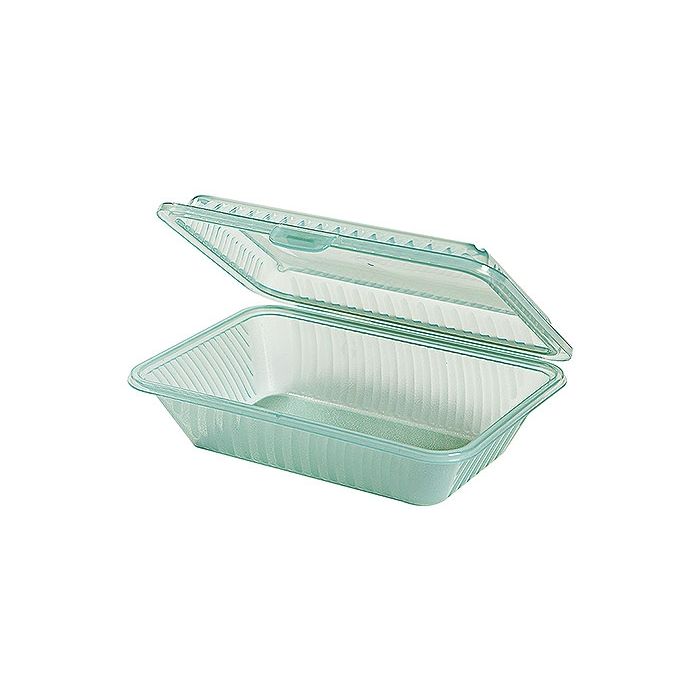 Contacto Eco-Takeouts Behälter, flacher Deckel, grün