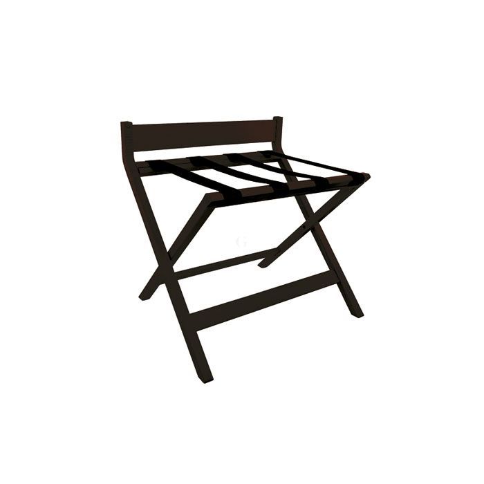 Aliseo Kofferablage mit Rückenlehne - Schwarz gebeizt 