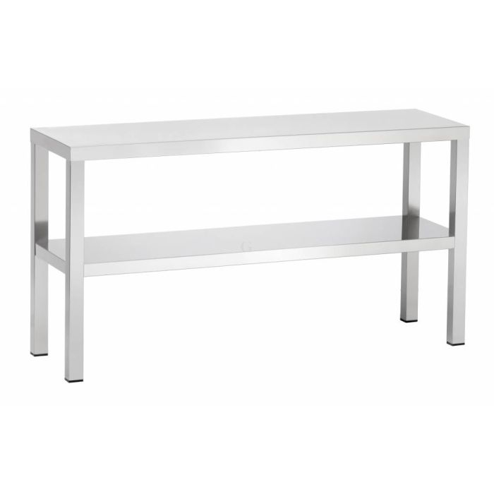 Edelstahl Aufsatzboard 2-Etagen, Bautiefe 300 mm, AISI 304, 1000 x 300 x 600