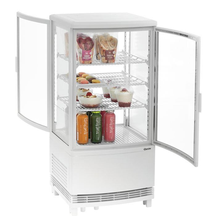 Bartscher Mini-Kühlvitrine 75L2T weiß