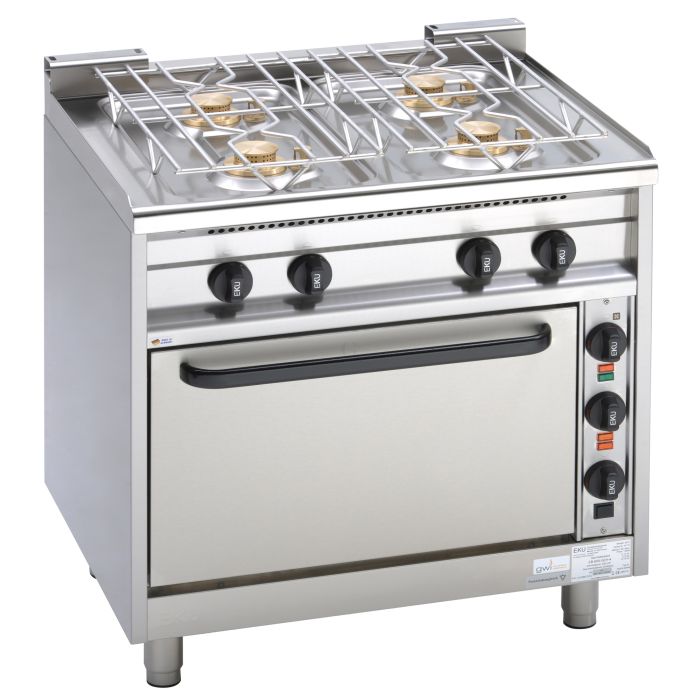 EKU Thermik 750 Gasherd PowerBurner mit Elektrobackofen GEH-4