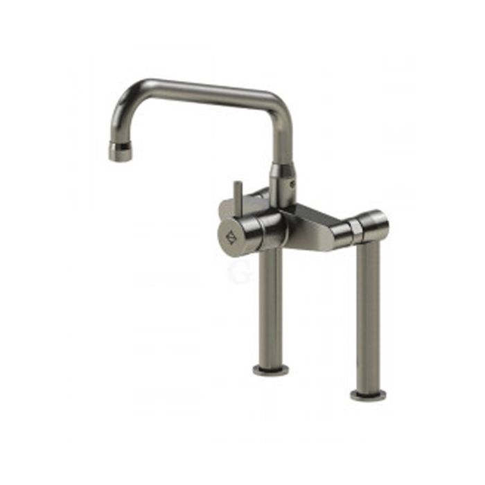 Echtermann Einhebel-Standbatterie 1/2 Zoll auf Säulen mit HU-Auslauf, A= 310 mm, H= 260 mm