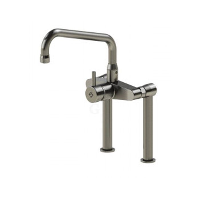 Echtermann Einhebel-Standbatterie 1/2 Zoll auf Säulen mit HU-Auslauf, A= 360 mm, H= 260 mm