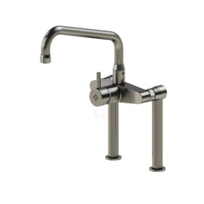 Echtermann Einhebel-Standbatterie 1/2 Zoll auf Säulen mit HU-Auslauf, A= 410 mm, H= 260 mm