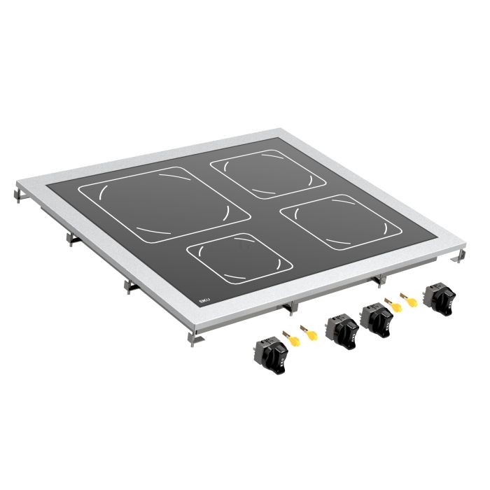 EKU Thermik Integral Einbau-Ceranfelder 4-Felder-Cerankocher D-C-600-4