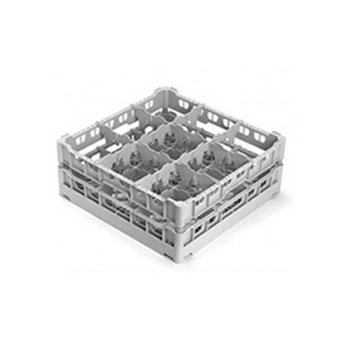 Hobart Kunststoffkorb 500 x 500 mm mit 9 Fächer, 7 cm