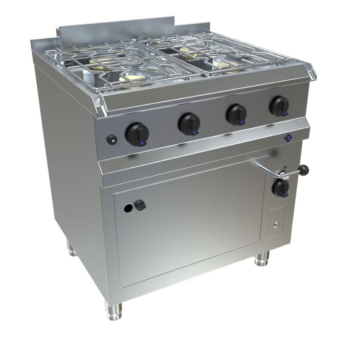 MKN Optima 700 Gas Herd 4-flammig mit Gas-Backofen 1 1/2 GN