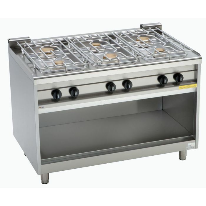 Thermik 850 Gasherd PowerBurner GST-6-B beidseitig bedienbar