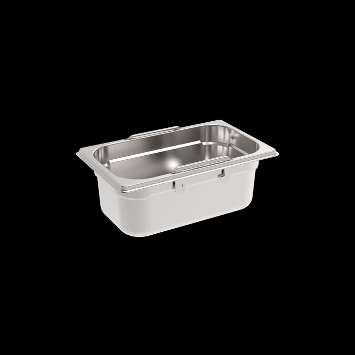 Rieber GastroNorm-Behälter GN 1/4 - 100 mm versenkbare Griffe