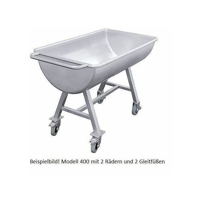 Contacto Mengmulde mit 2 Rädern und 2 Gleitfüßen 200l