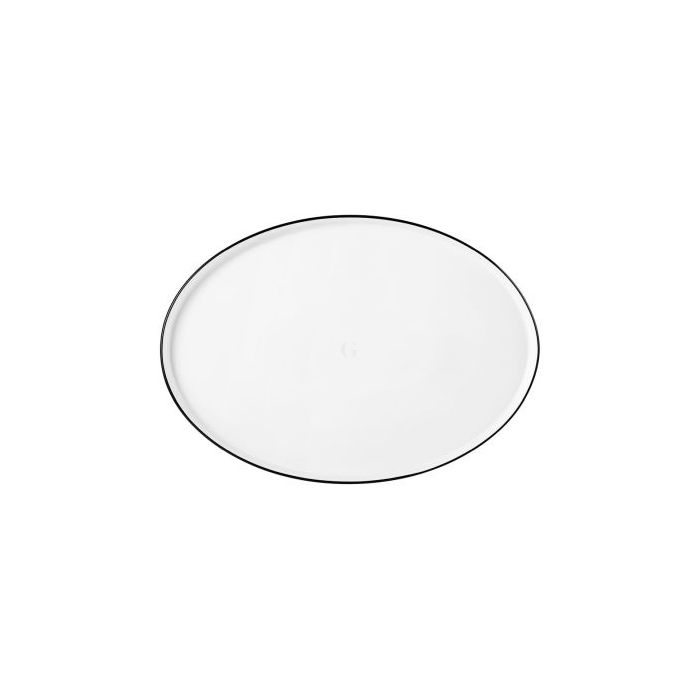 Seltmann Weiden Good Mood Black Line Teller flach oval 36 cm M5398-36x26