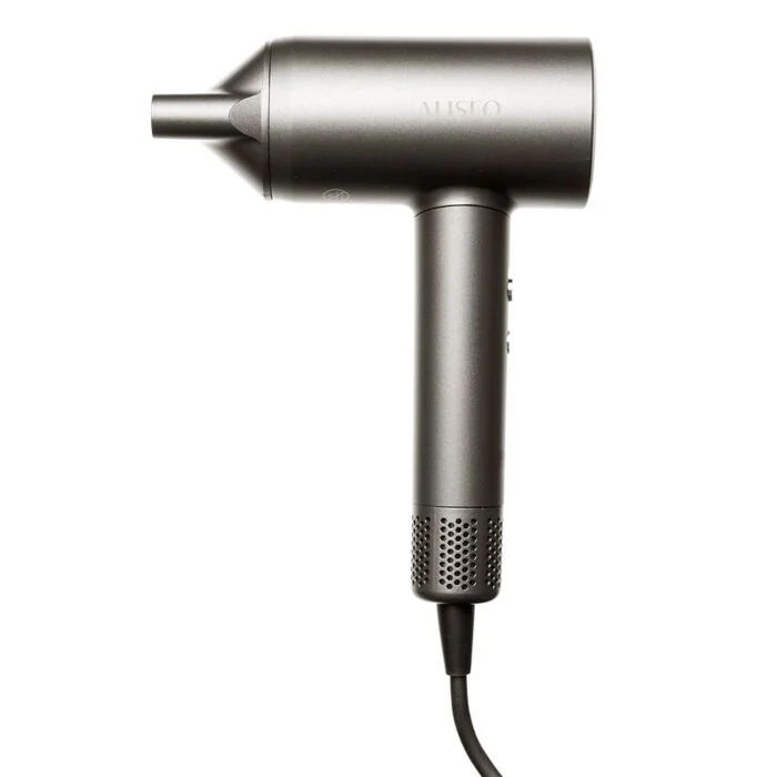 ALISEO Haartrockner VENTO BRUSHLESS in Dunkelgrau-Metallic ohne Kabel – Frontansicht