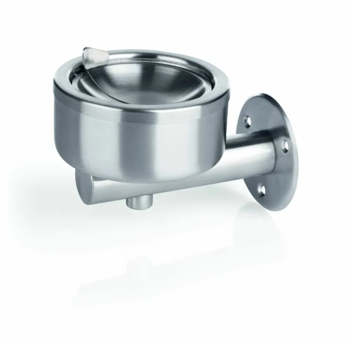 WAS Wandascher mit Klappmechanismus Ø 12 cm Chromnickelstahl