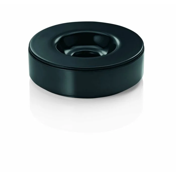WAS 6 x Windaschenbecher Ø 10 cm schwarz Melamin