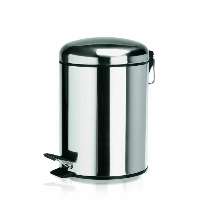 WAS Treteimer mit Kunststoffeinsatz 5 Liter Ø 20 cm Edelstahl