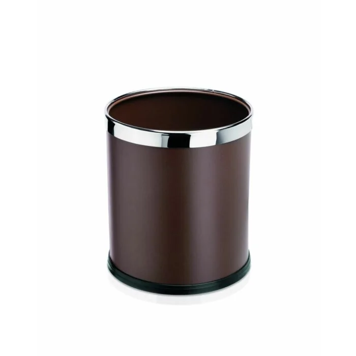 WAS Papierkorb Ø 22 cm Höhe 25 cm braun,pulverbeschichtet Stahl