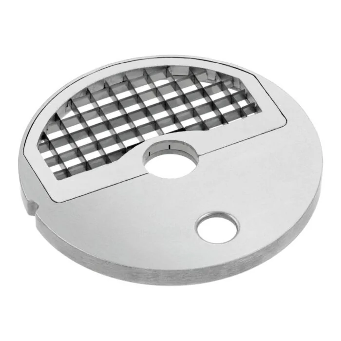 Geeignet für: Gemüseschneider GMS601 Ausgelegt für: Würfel Nur nutzbar in Kombination mit: Schneidscheibe für Scheiben DF14 Schnittstärke: 14 x 14 mm