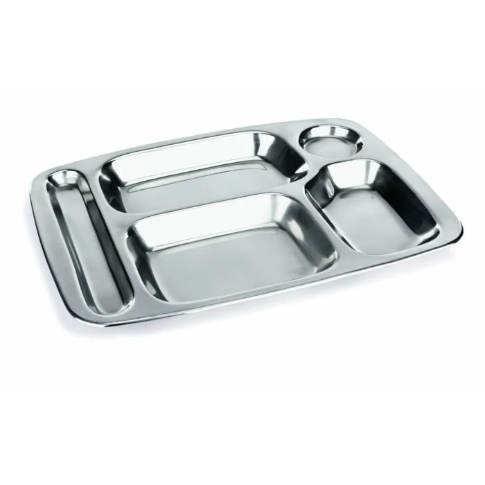 WAS 6-x-Abteilschale 5-fach Unterteilung 36,5 x26,5 cm Chromnickelstahl