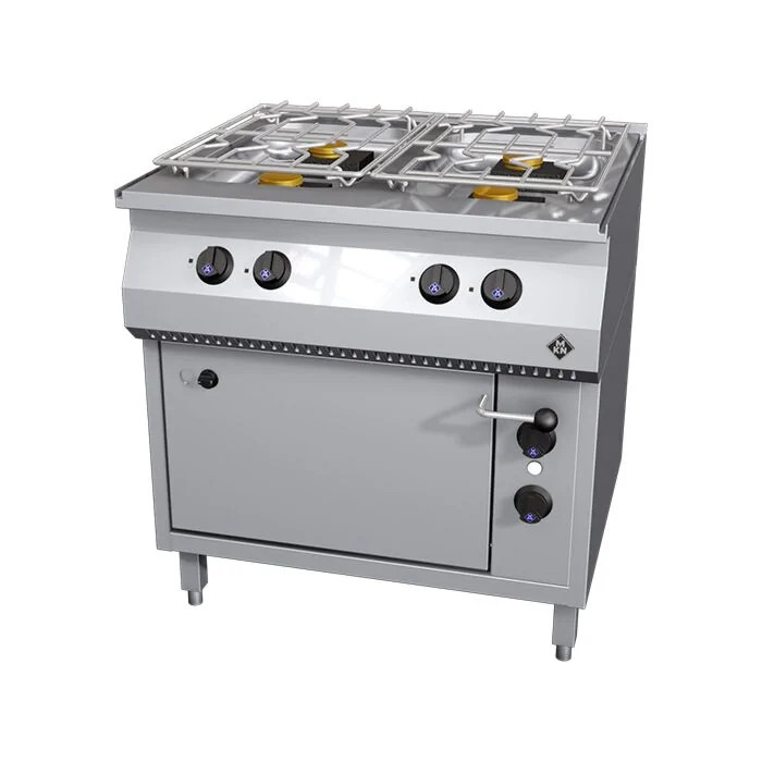MKN HotLine Gas Herd 4 flammig mit E-Backofen 1 1/2 GN