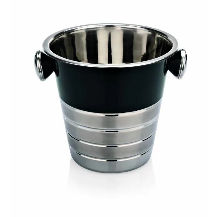 WAS Flaschenkühler pulverbeschichtet schwarz Ø 22 cm Chromnickelstahl